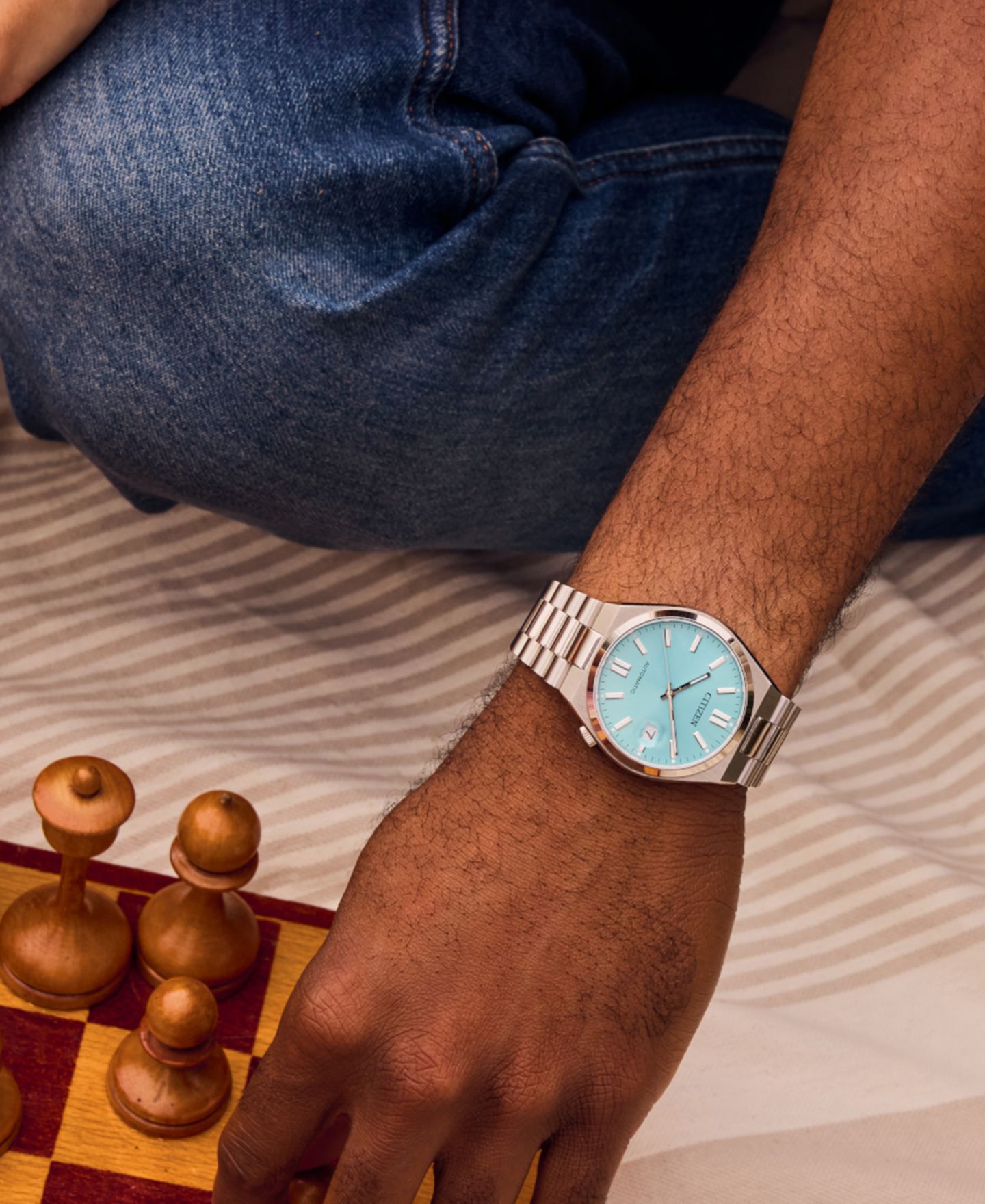 Автоматические часы Citizen Sport Luxury Tsuyosa унисекс, стальной браслет, 37 мм — фото 4