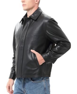 BGSD Men Ryan Zip Front Leather Jacket 76490₽