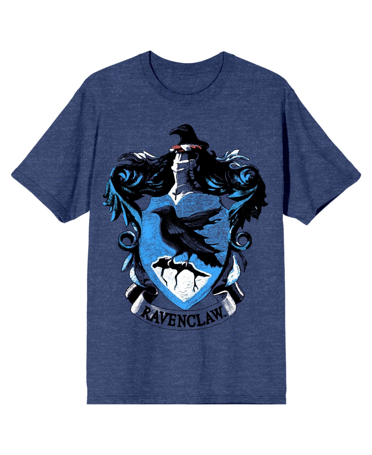 Men's Ravenclaw Crest Navy Heather T-Shirt-Medium - Navy heather
