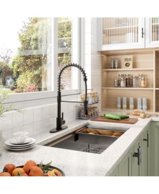 36" L x 19" W Drop-in Stainless Steel Kitchen Sink with Faucet Included