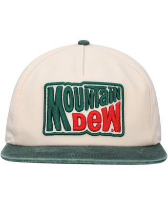 Men's Cream Mountain Dew Retro Golfer Snapback Hat