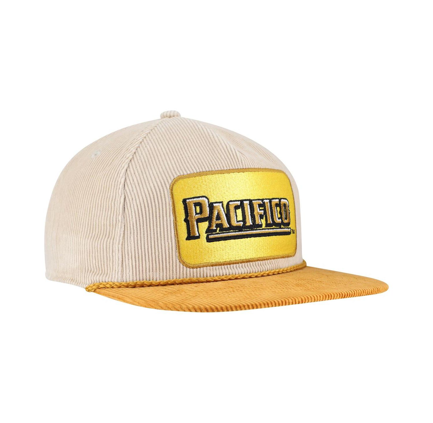 Men's Cream/Tan Pacifico Corduroy Rope Golf Snapback Hat