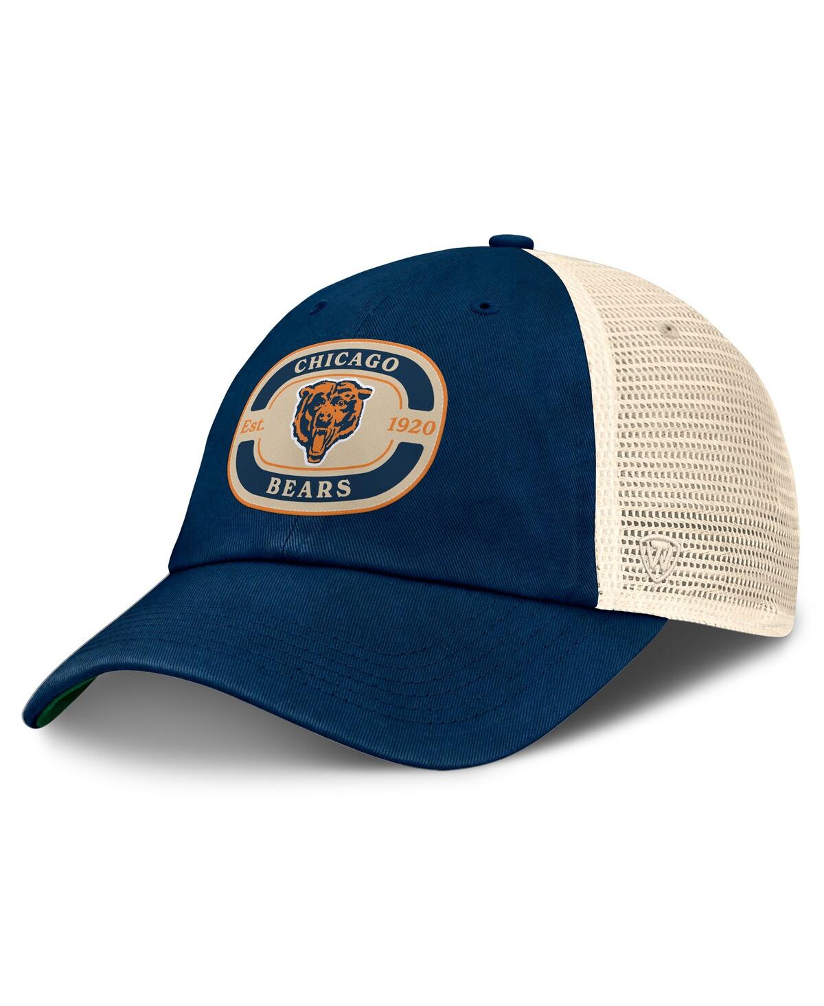 Top Of The World Men's Navy Chicago Bears Team Patch Adjustable Hat In Navy