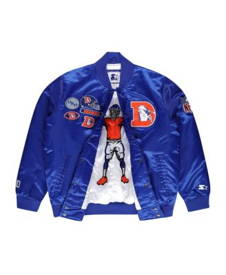 Мужская универсальная куртка из атласа Royal Denver Broncos Exclusive с полной застежкой для начинающих