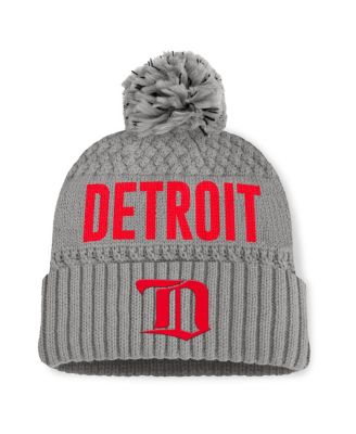 Women's Gray Detroit Red Wings Heritage Tilly Cuffed Knit Hat with Pom