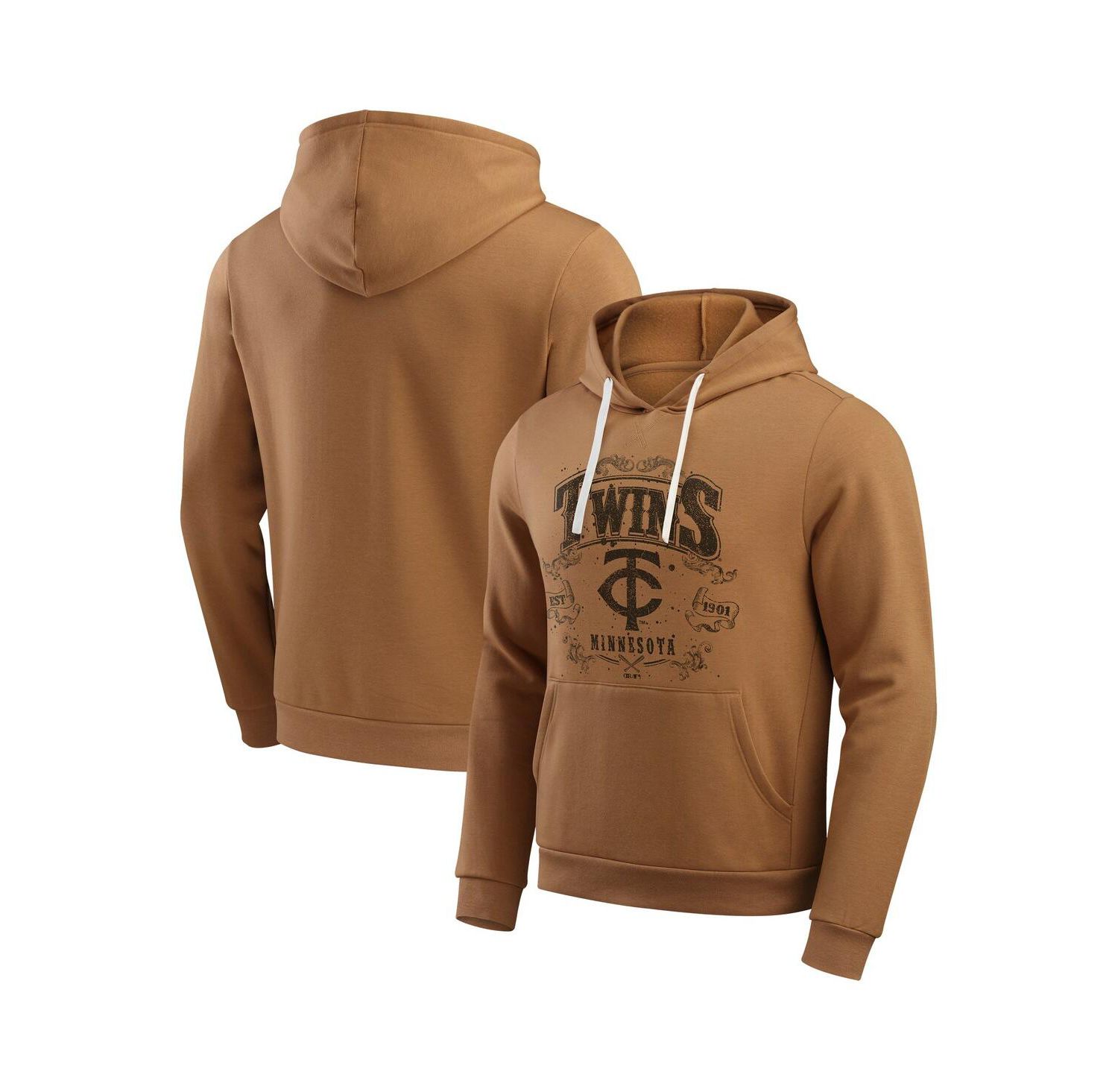 Darius Rucker Collection by Men's Tan Minnesota Twins Camp Fleece Pullover Hoodie