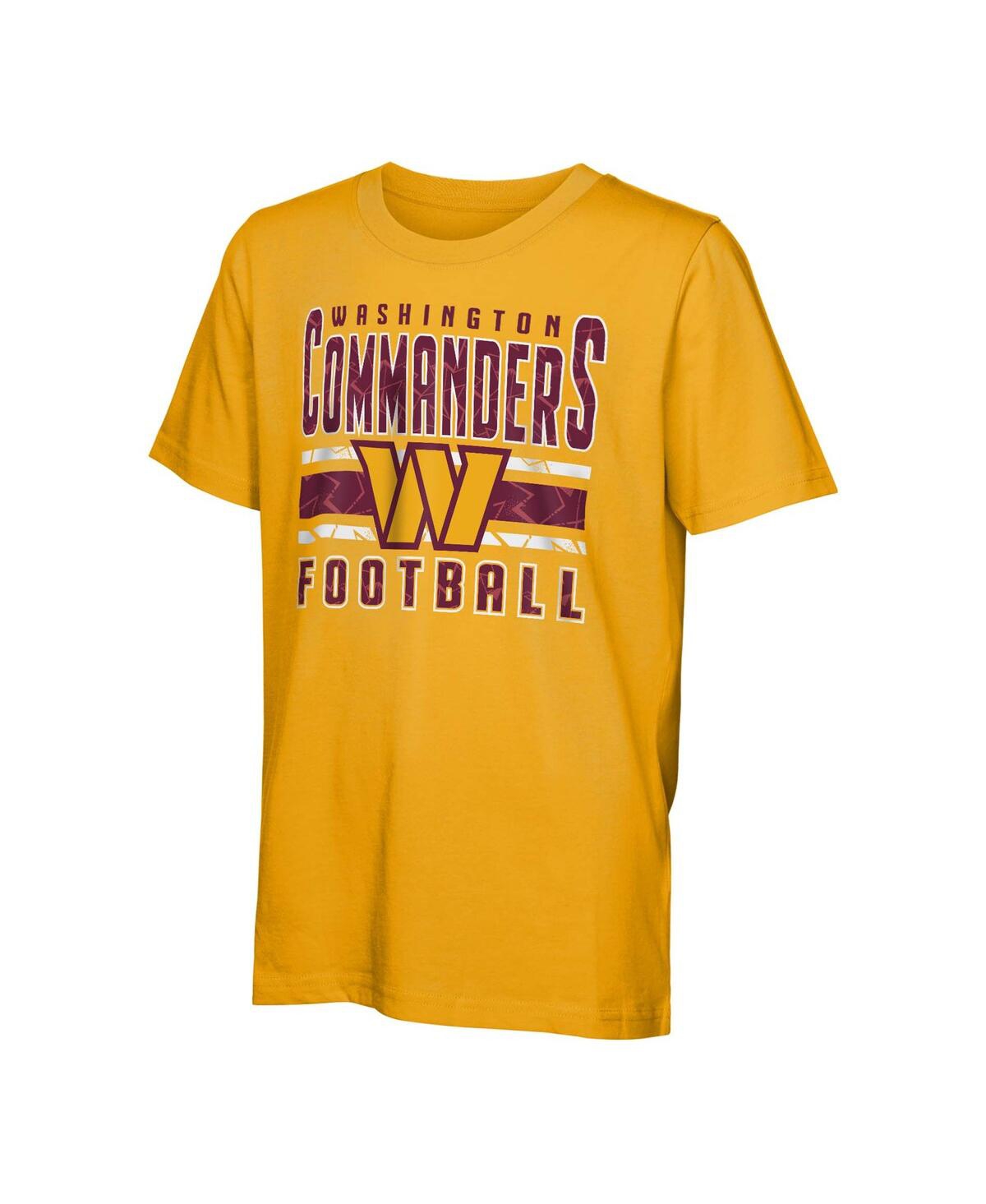 Outerstuff Big Boys And Girls Yellow/white Washington Commanders In The Mix T-shirt Combo Set In Yellow,white