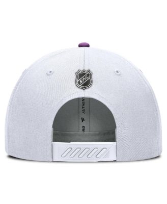 Men's White New Jersey Devils Authentic Pro Hockey Fights Cancer Adjustable Hat