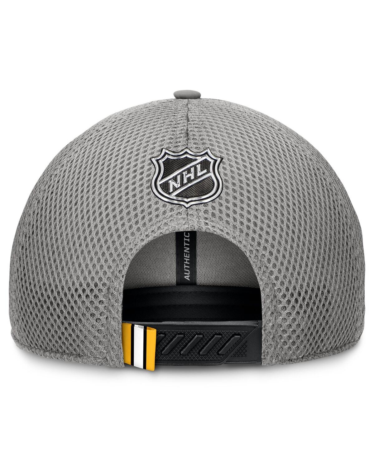 Fanatics Men's Gray Boston Bruins Authentic Pro Home Ice Trucker Adjustable Hat In Gray