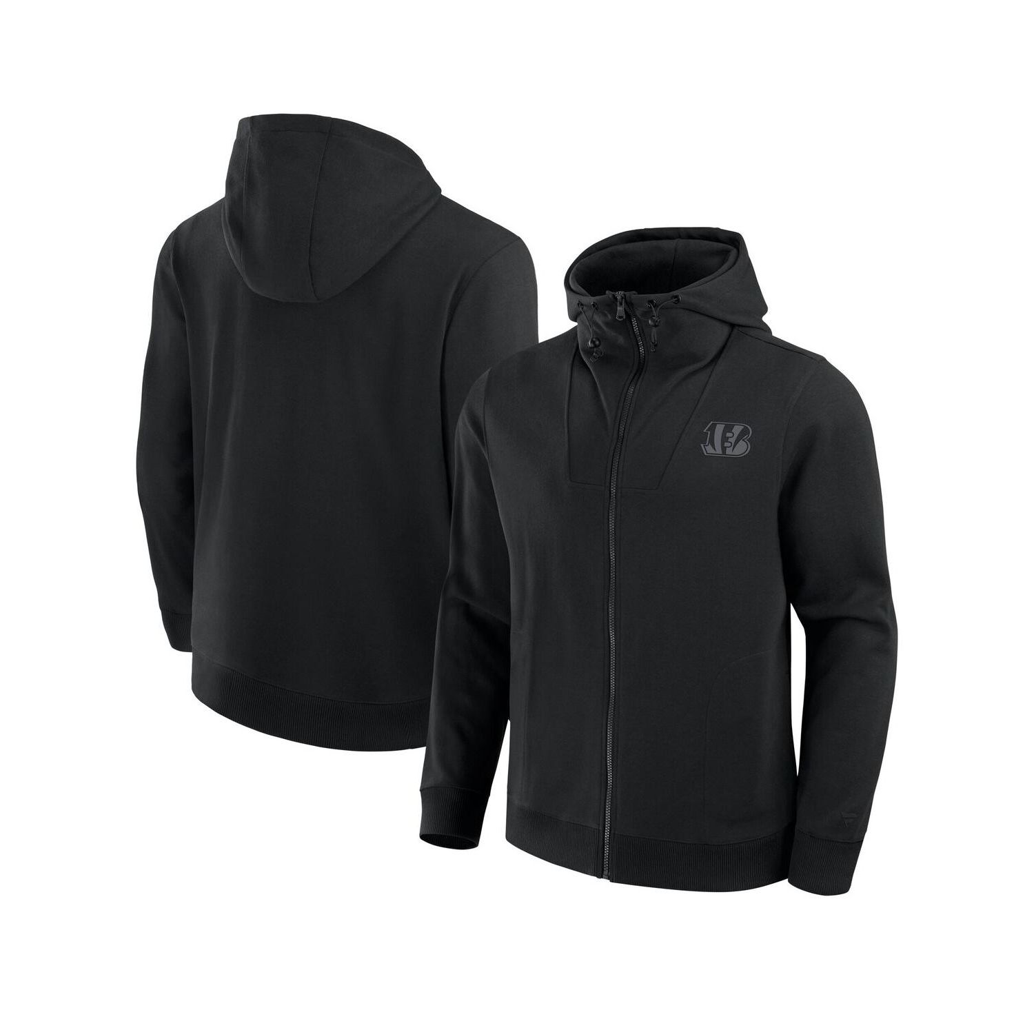 Men's and Women's Black Cincinnati Bengals Front Office Full-Zip Hoodie