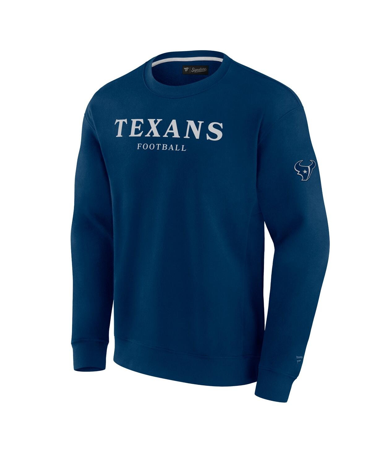 Fanatics Men's And Women's Navy Houston Texans Elements Unlimited Fleece Pullover Sweatshirt In Navy