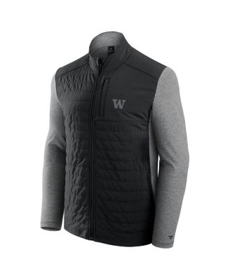 Men's Black Washington Huskies Tonal Primary Logo Full-Zip Jacket