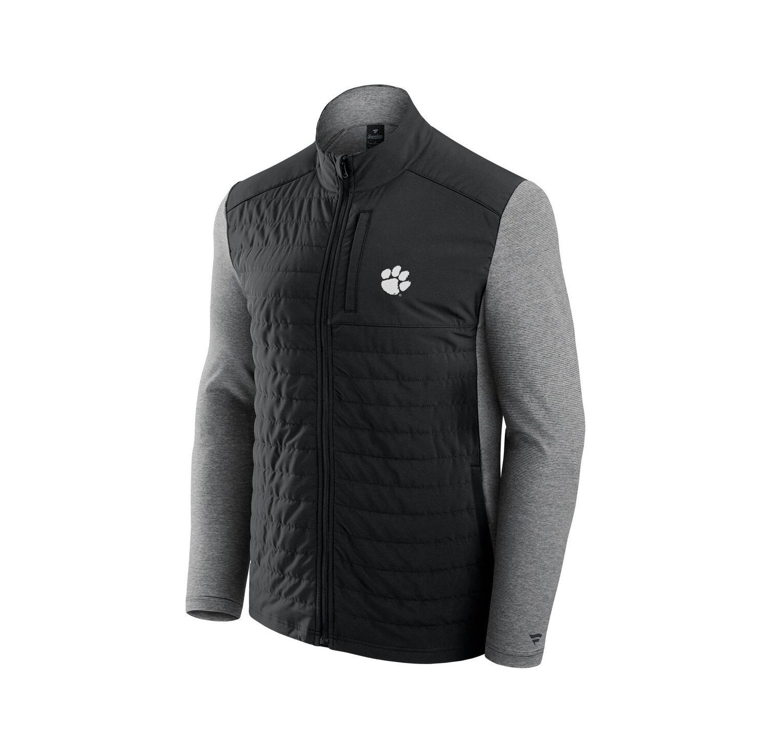 Men's Black Clemson Tigers Tonal Primary Logo Full-Zip Jacket
