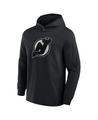 Men's Black New Jersey Devils Elements Blaze Tri-Blend Long Sleeve Hoodie T-Shirt