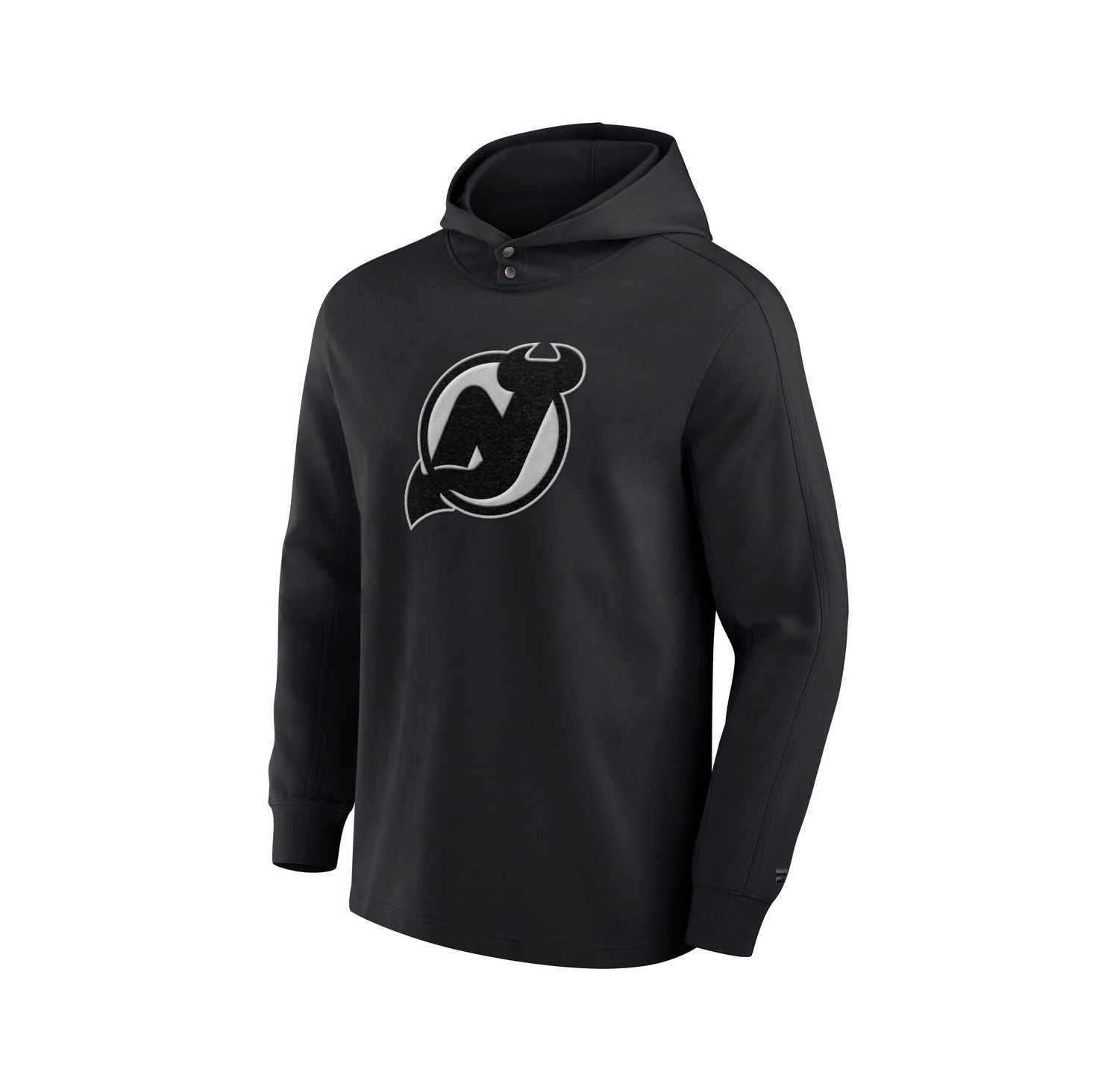 Men's Black New Jersey Devils Elements Blaze Tri-Blend Long Sleeve Hoodie T-Shirt