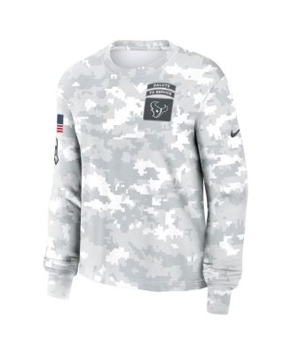 Women's White Houston Texans 2024 Salute To Service Long Sleeve T-Shirt