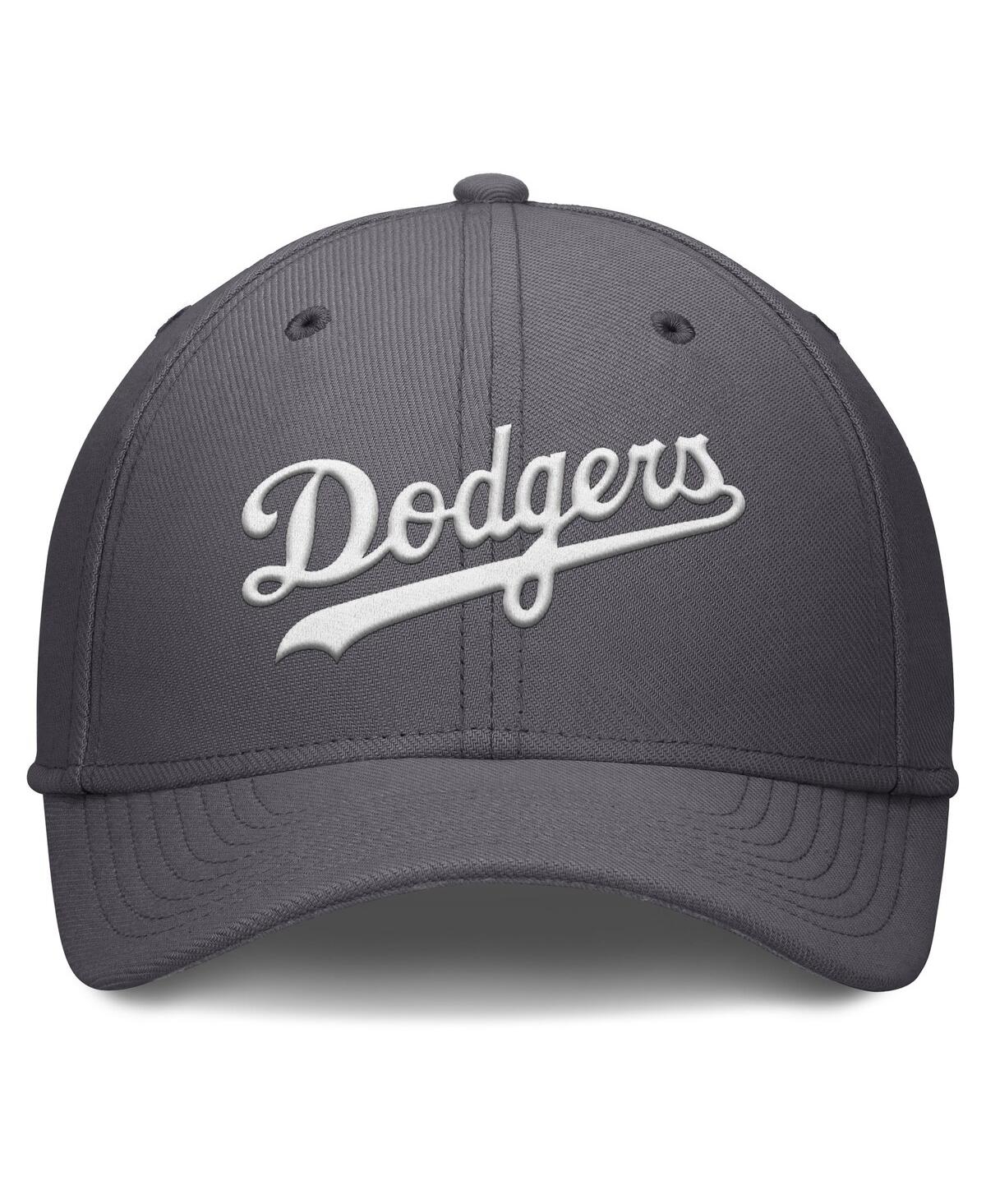Nike Gray Los Angeles Dodgers Swoosh Performance Flex Hat In Gray
