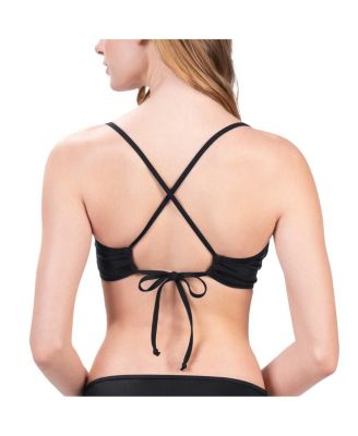 G-III 4Her by Carl Banks Womens Black Philadelphia Eagles Hall of Fame Bikini Top 7990₽