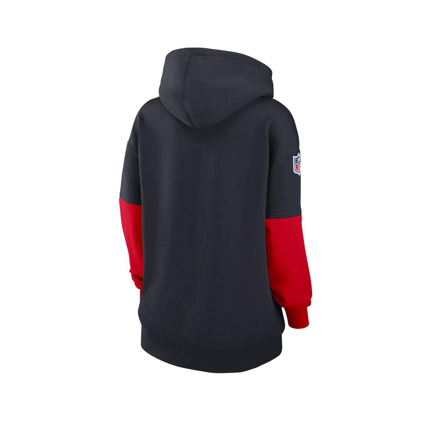 Women's Navy Houston Texans 2024 Sideline Essential Fleece Pullover Hoodie