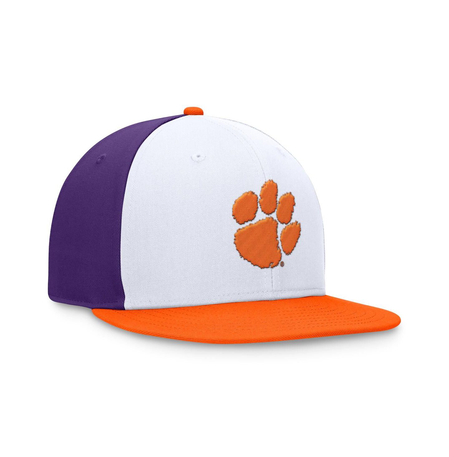Мужская кепка Top of the World White/Orange Clemson Tigers Tri-Tone Heritage Collector Fitted Hat — фото 3