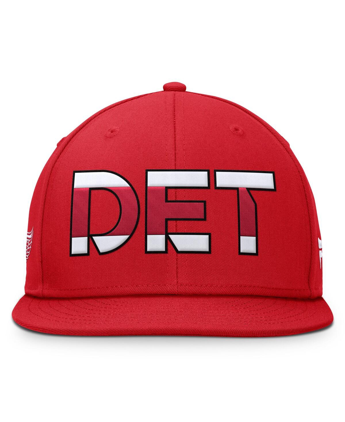 Fanatics Men's Red Detroit Red Wings Authentic Pro Team Rink Snapback Hat In Red