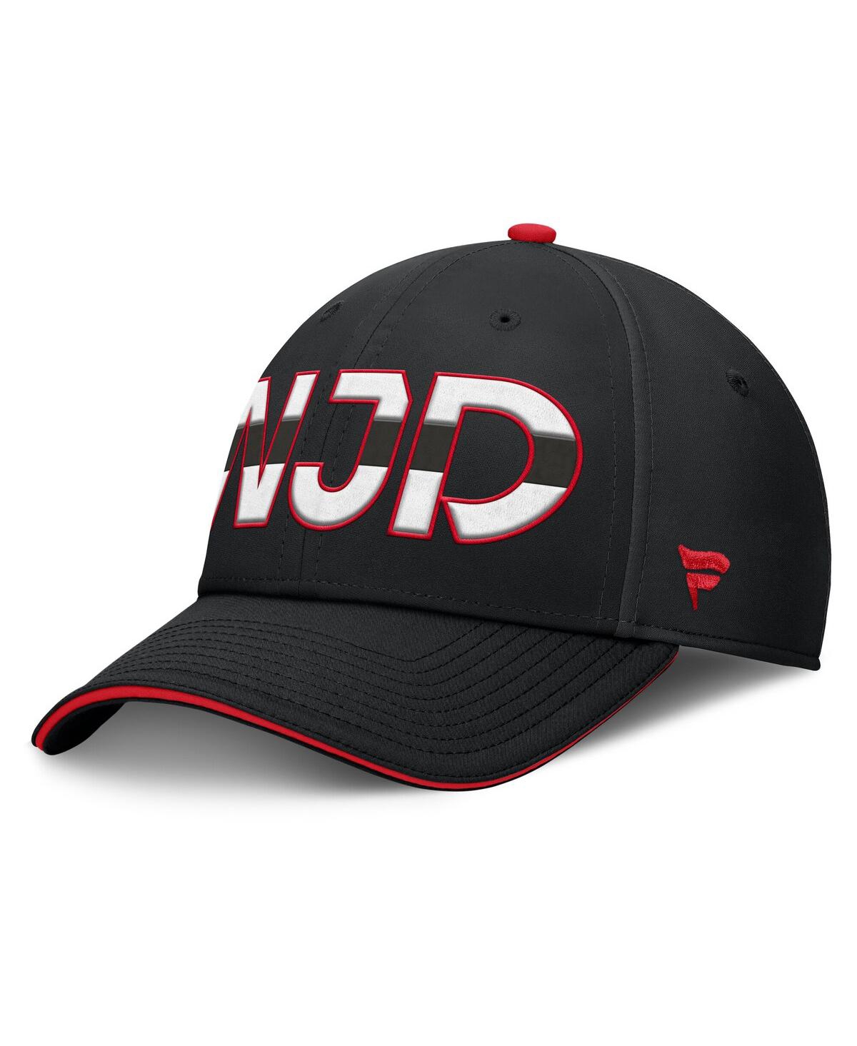 Fanatics Men's Black/red New Jersey Devils Authentic Pro Rink Team Code Flex Hat In Black,red