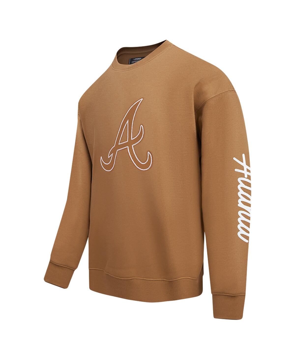 Shop Pro Standard Men's Brown Atlanta Braves Paint The City Dropped Shoulder Pullover Sweatshirt