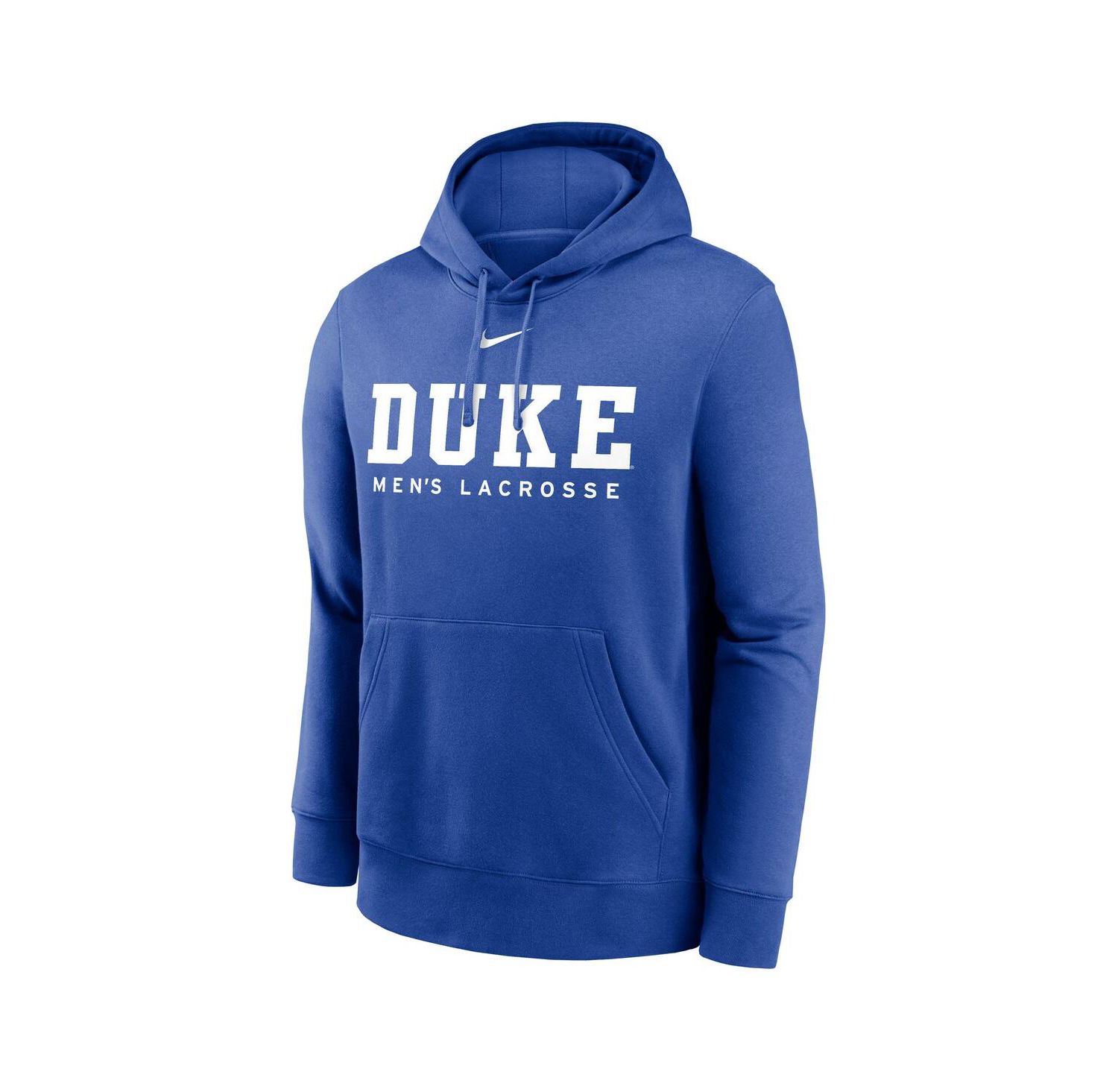 Men's Royal Duke Blue Devils Lacrosse Stacked Fleece Pullover Hoodie