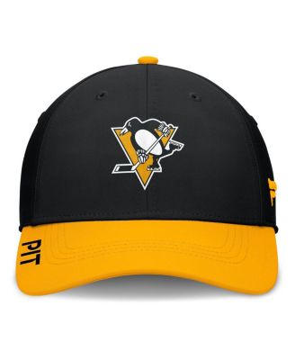 Men's Black/Gold Pittsburgh Penguins Authentic Pro Rink Flex Hat