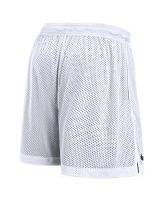 Men's White/Green Michigan State Spartans Primetime Reversible Performance Shorts