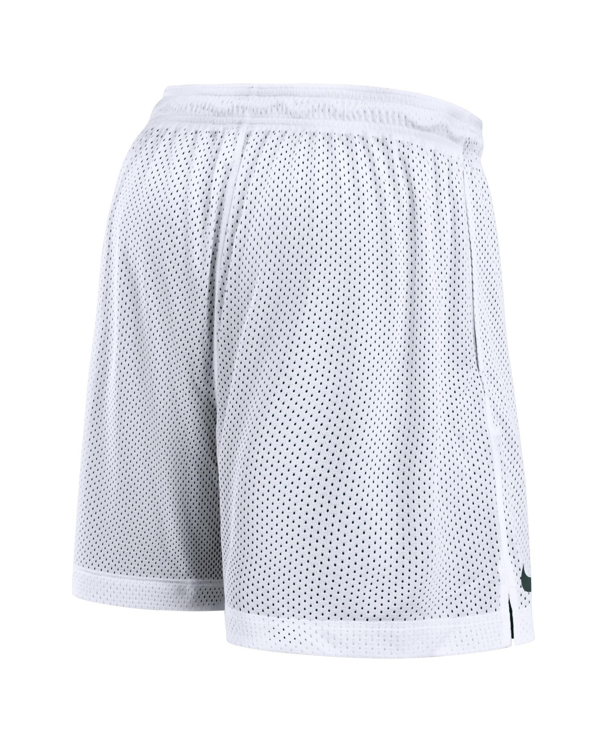 Nike Men's White/green Michigan State Spartans Primetime Reversible Performance Shorts In Green