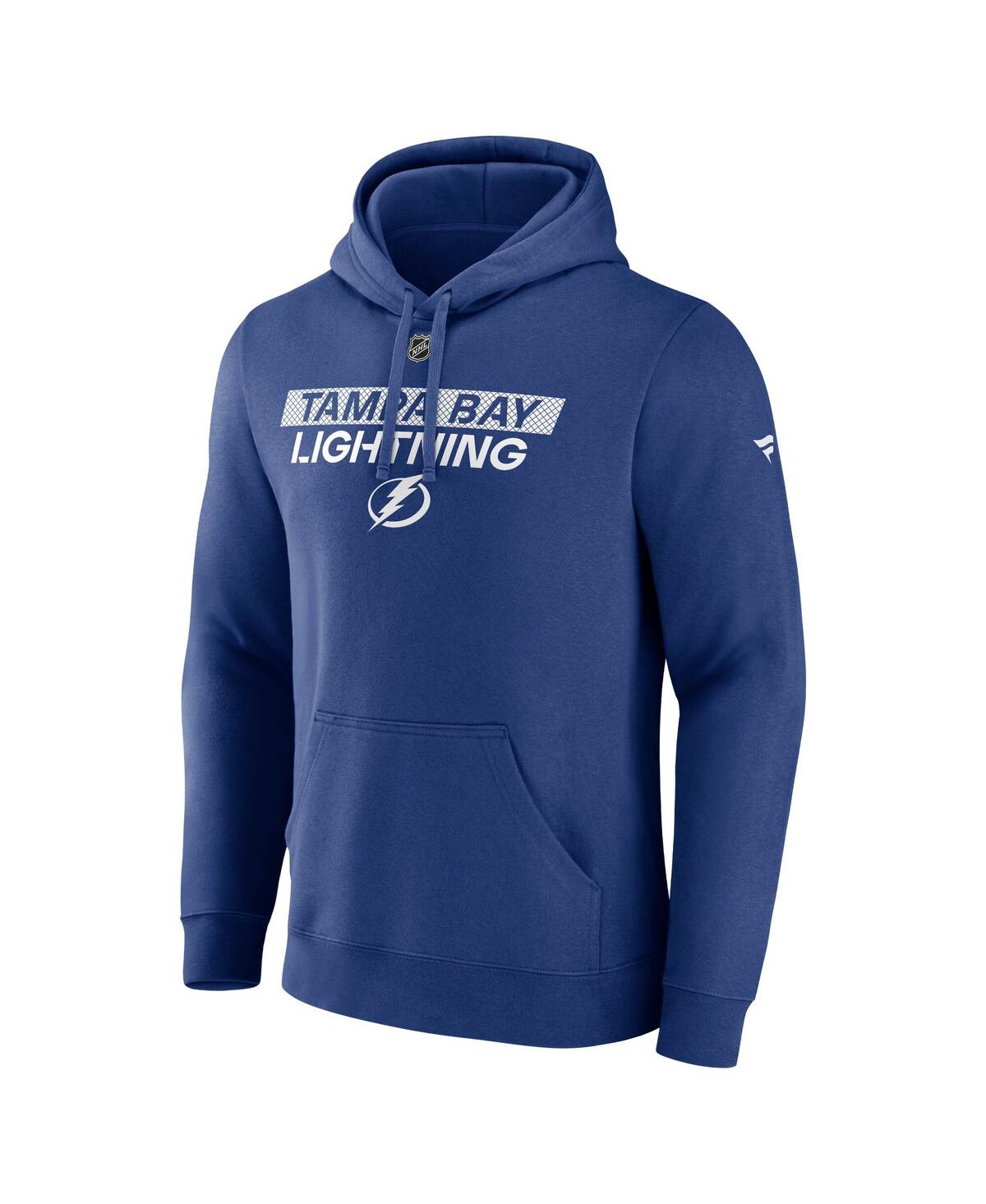 Fanatics Men's Blue Tampa Bay Lightning Authentic Pro Core Primary Fleece Pullover Hoodie In Blue