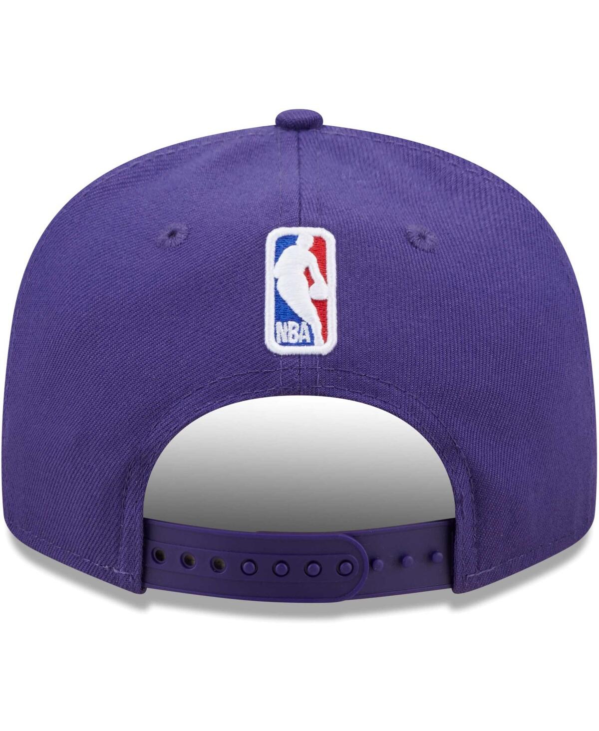 NEW ERA MEN'S PURPLE CHARLOTTE HORNETS JERSEY HOOK STATEMENT EDITION 9FIFTY SNAPBACK HAT 
