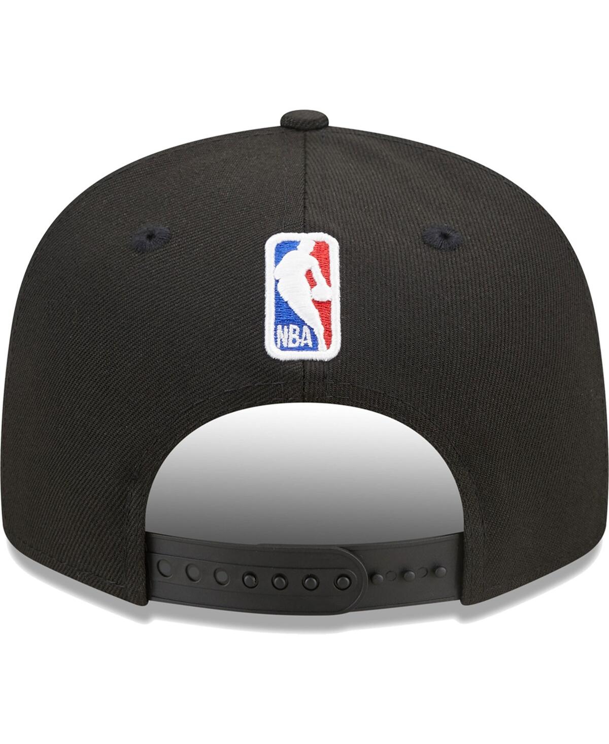 NEW ERA MEN'S BLACK SAN ANTONIO SPURS JERSEY HOOK STATEMENT EDITION 9FIFTY SNAPBACK HAT 