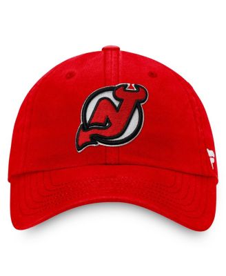 Men's Red New Jersey Devils Core Primary Logo Adjustable Hat