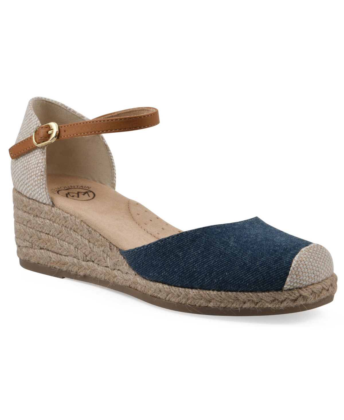 WHITE MOUNTAIN WOMEN'S MAINTAIN ESPADRILLE WEDGE SANDALS 