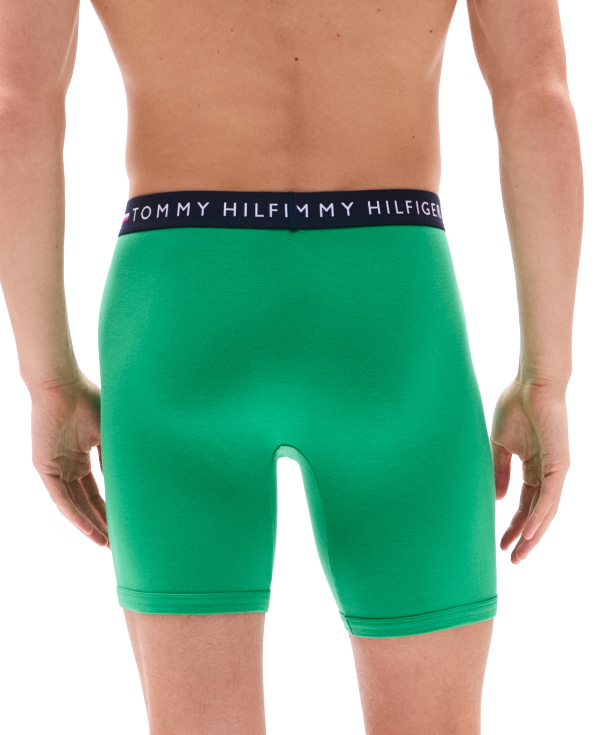 Tommy Hilfiger Men's 3-pack All Day Comfort Boxer Briefs In Primary Green,blue Ink,desert Sky
