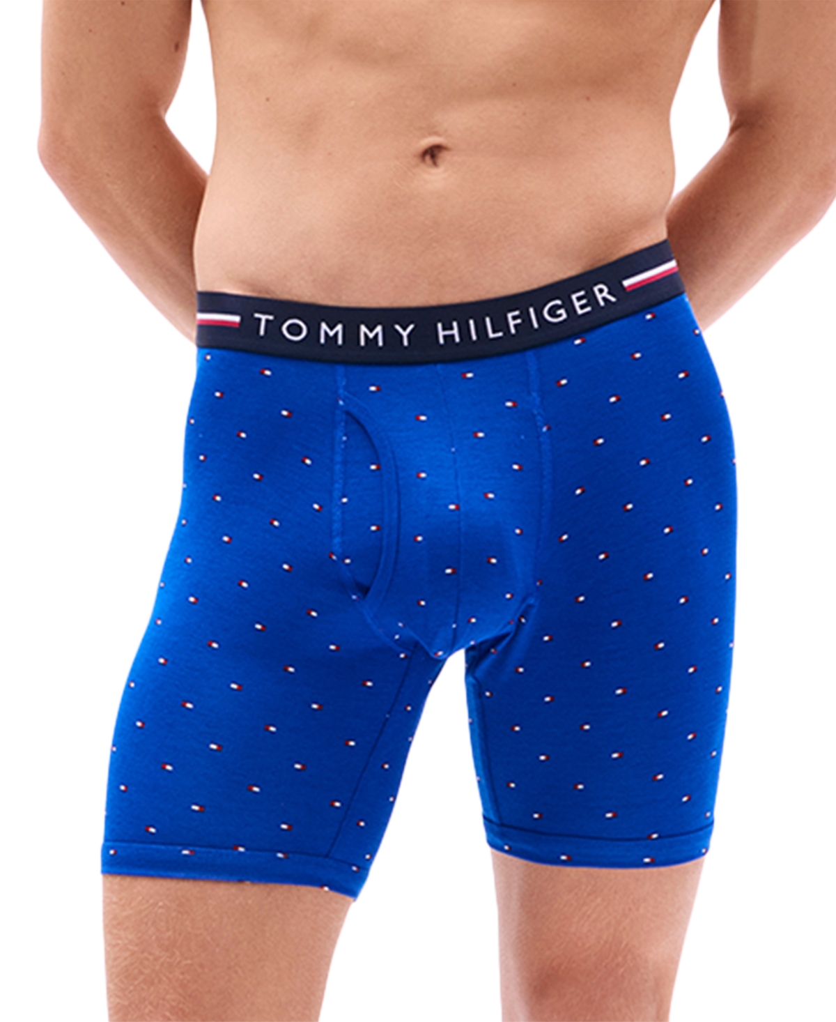 Tommy Hilfiger Men's 3-pack All Day Comfort Boxer Briefs In Primary Red,royalty Micro Flag,desert