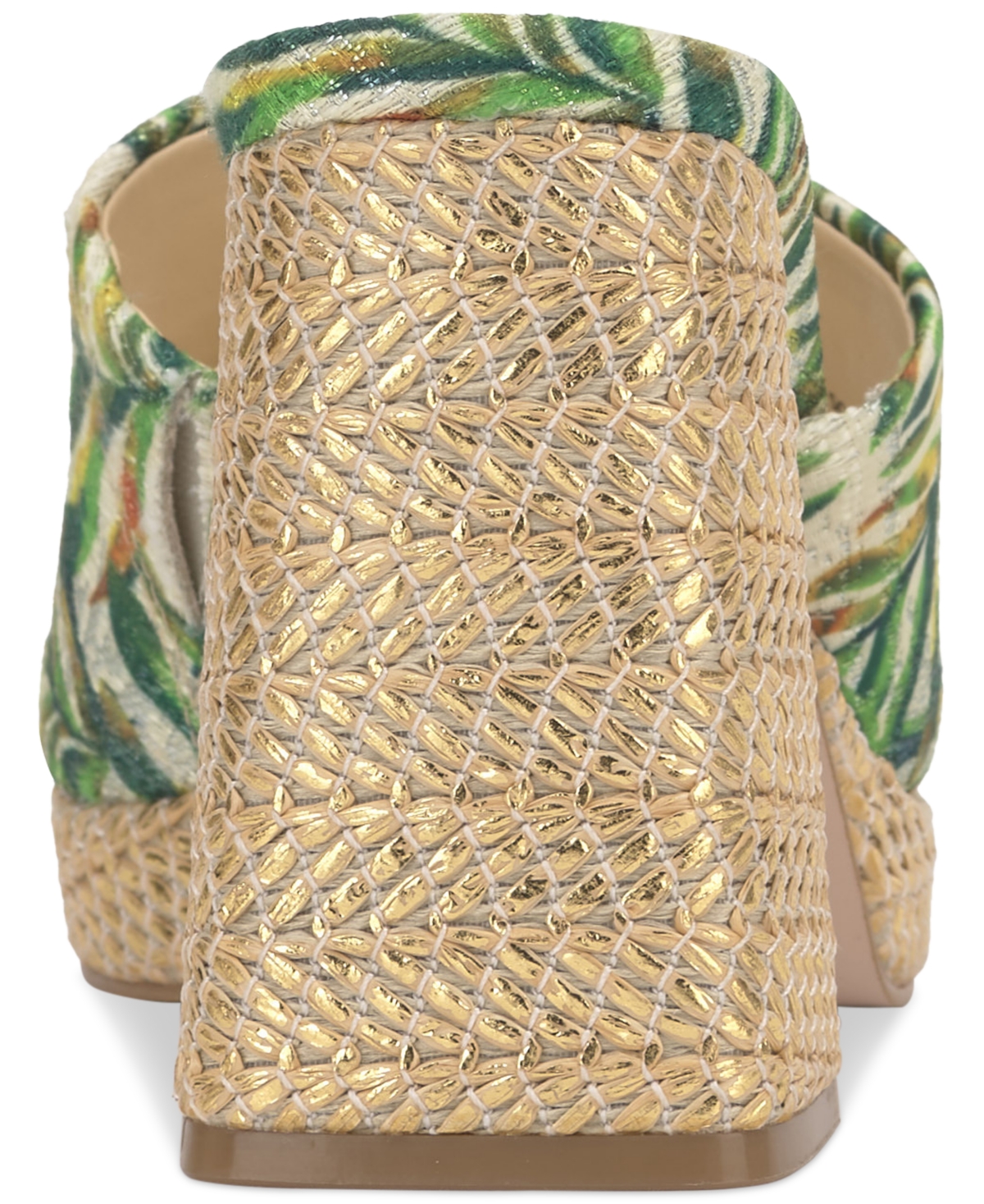 Jessica Simpson Women's Kameena Block-heel Slip-on Sandals In Green Multi