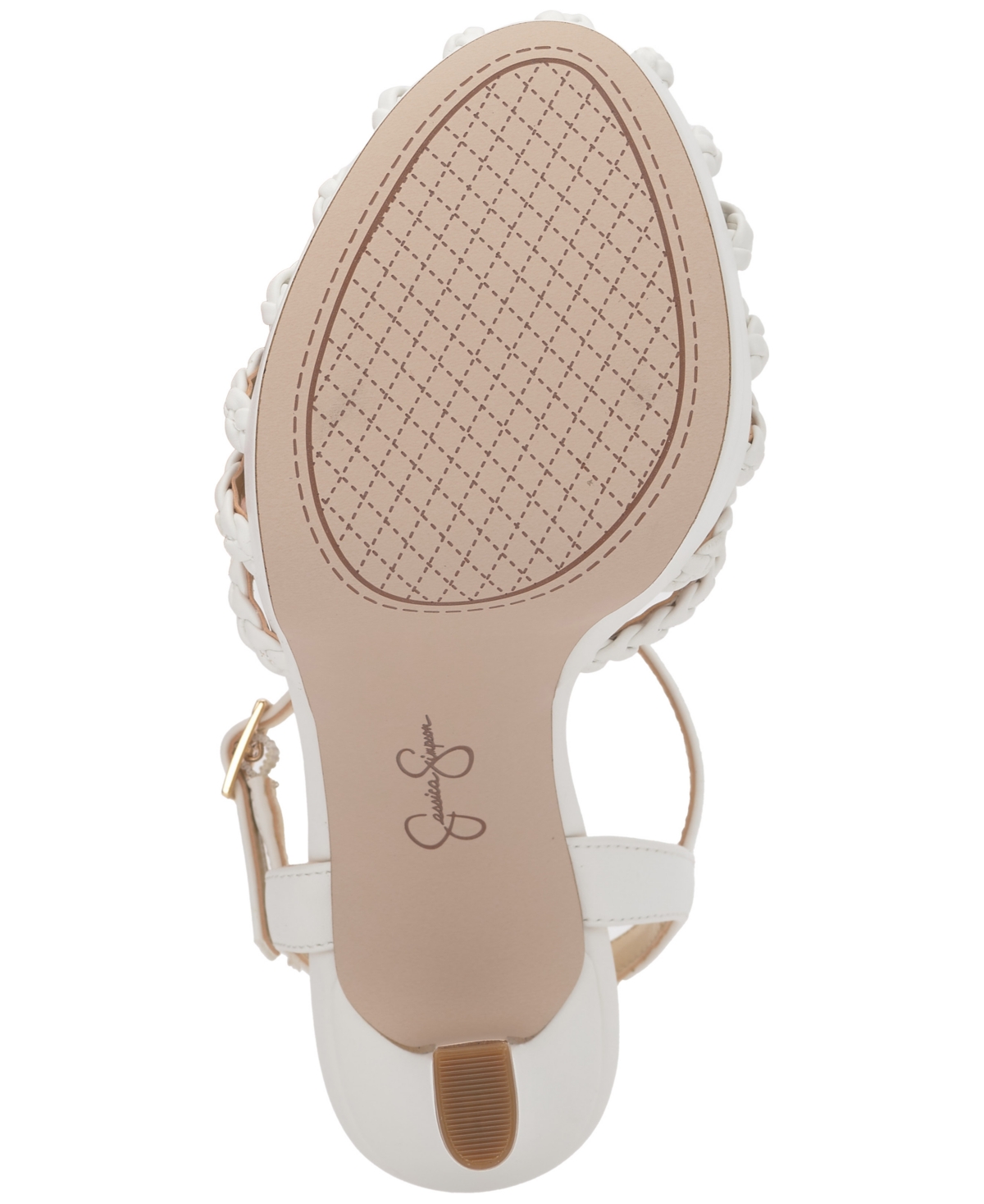 Jessica Simpson Women's Inaia Woven Platform Dress Sandals In Bright White