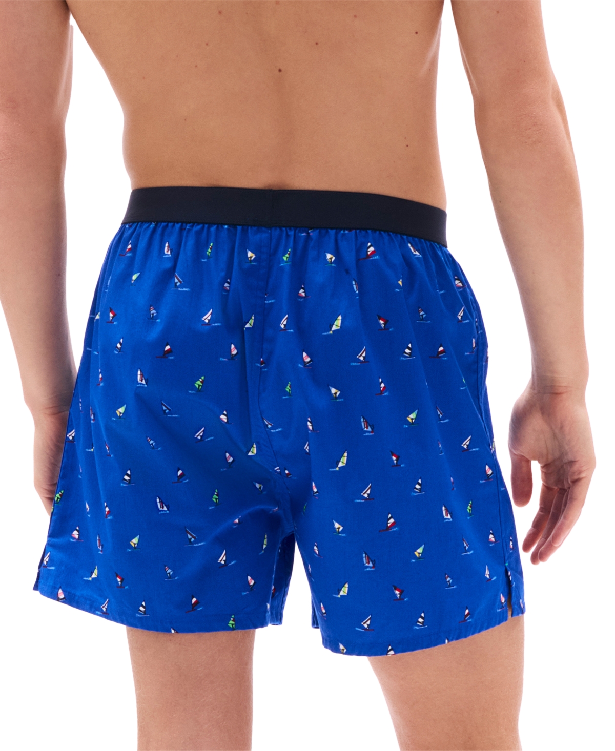 Tommy Hilfiger Men's Printed Woven Boxers In Royalty Kite Surfer Print