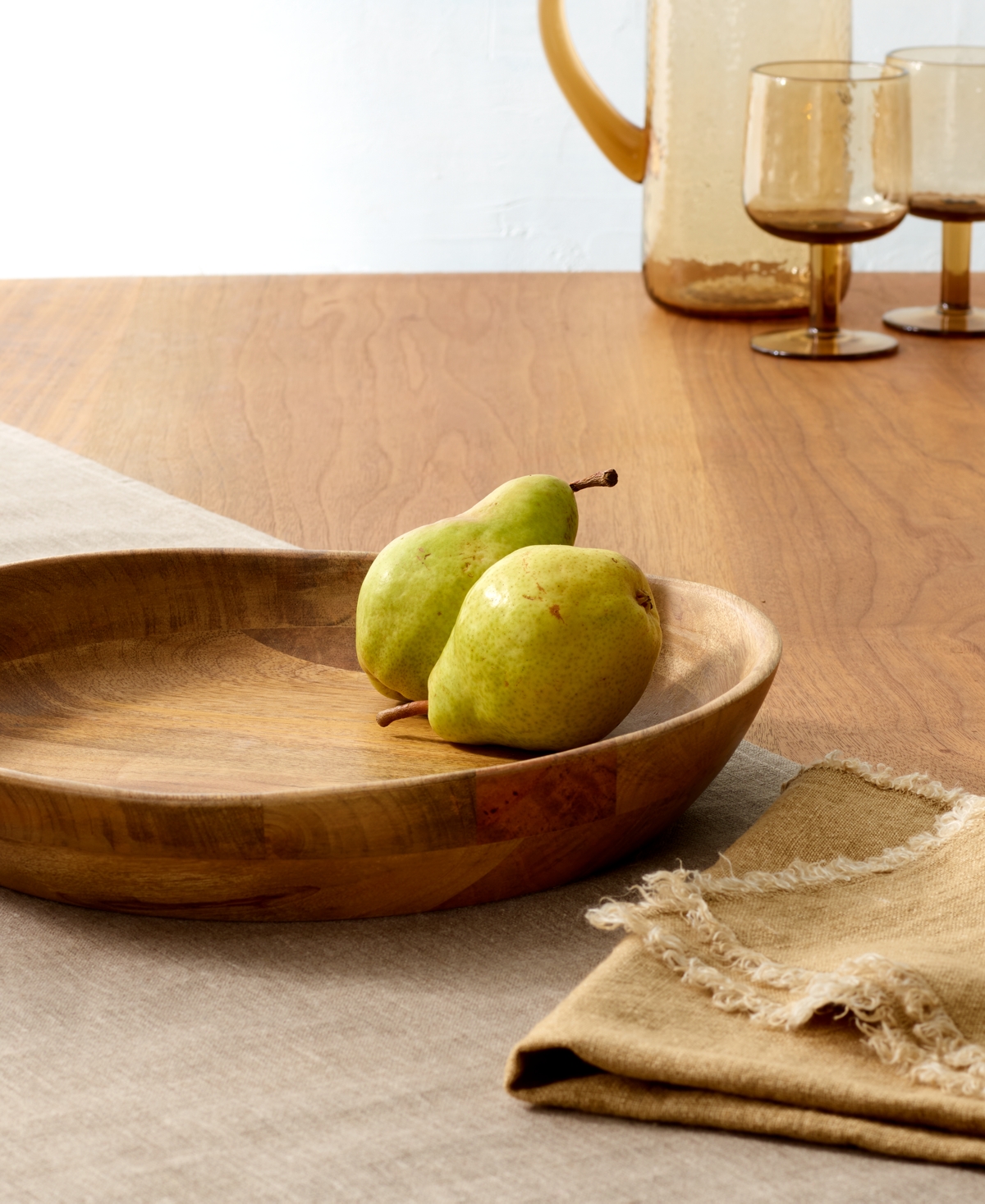Oake Low Wood Serving Bowl, Exclusively At Macy's In Wood