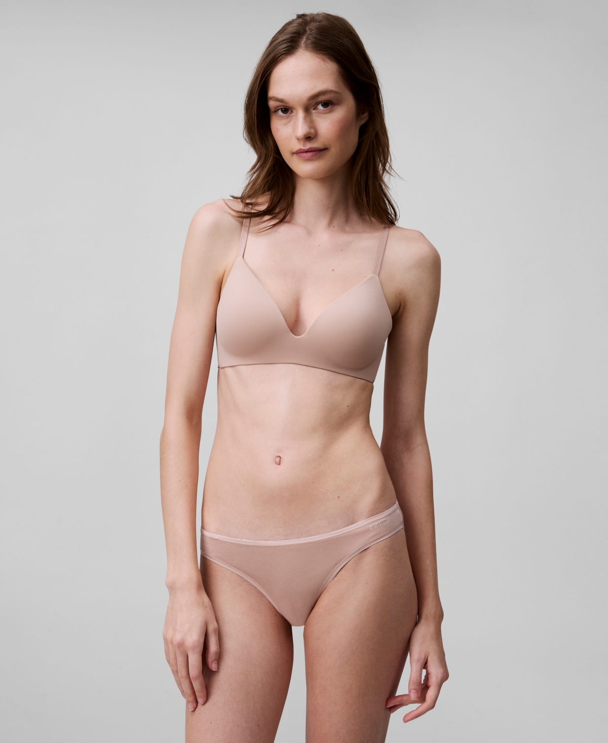 Calvin Klein Women's Perfectly Fit Push Up Plunge Bra In Cedar
