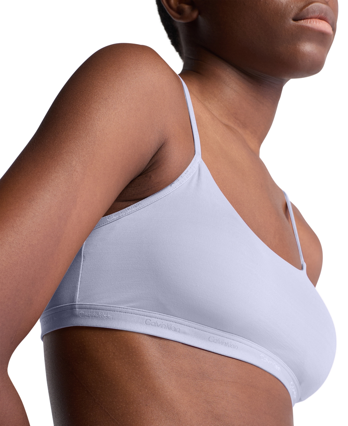Calvin Klein Women's Form To Body Lightly Lined Bralette Qf7554 In Saltwater