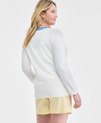 Women's Tipped Boyfriend Cardigan, Exclusively at Macy's