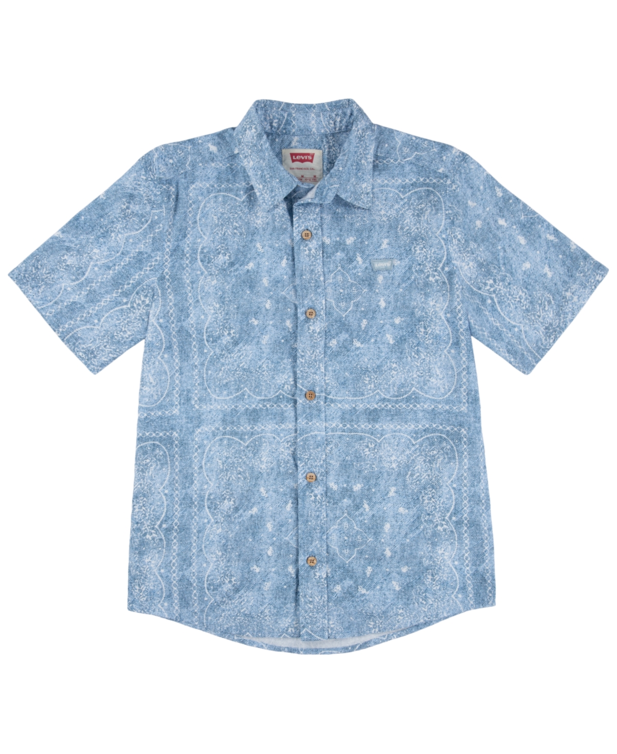 LEVI'S BIG BOYS BANDANA WOVEN SHIRT 