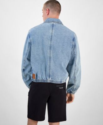 Мужская джинсовая куртка-бомбер AX Armani Exchange AX Armani Exchange с застежкой на молнию 44090₽