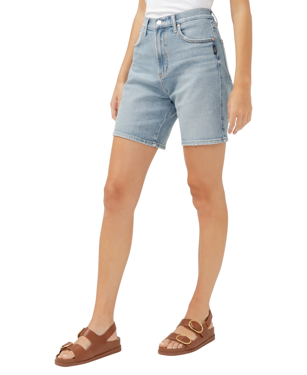 SILVER JEANS CO. WOMEN'S HIGH RISE LONG SHORTS 