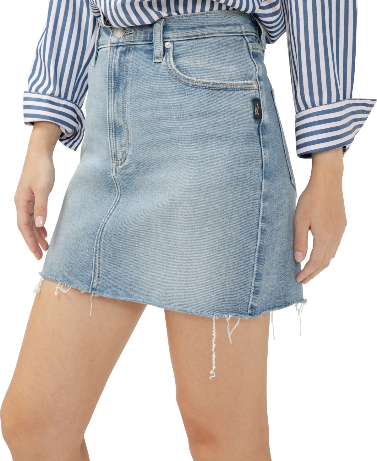 SILVER JEANS CO. WOMEN'S DENIM MINI SKIRT 