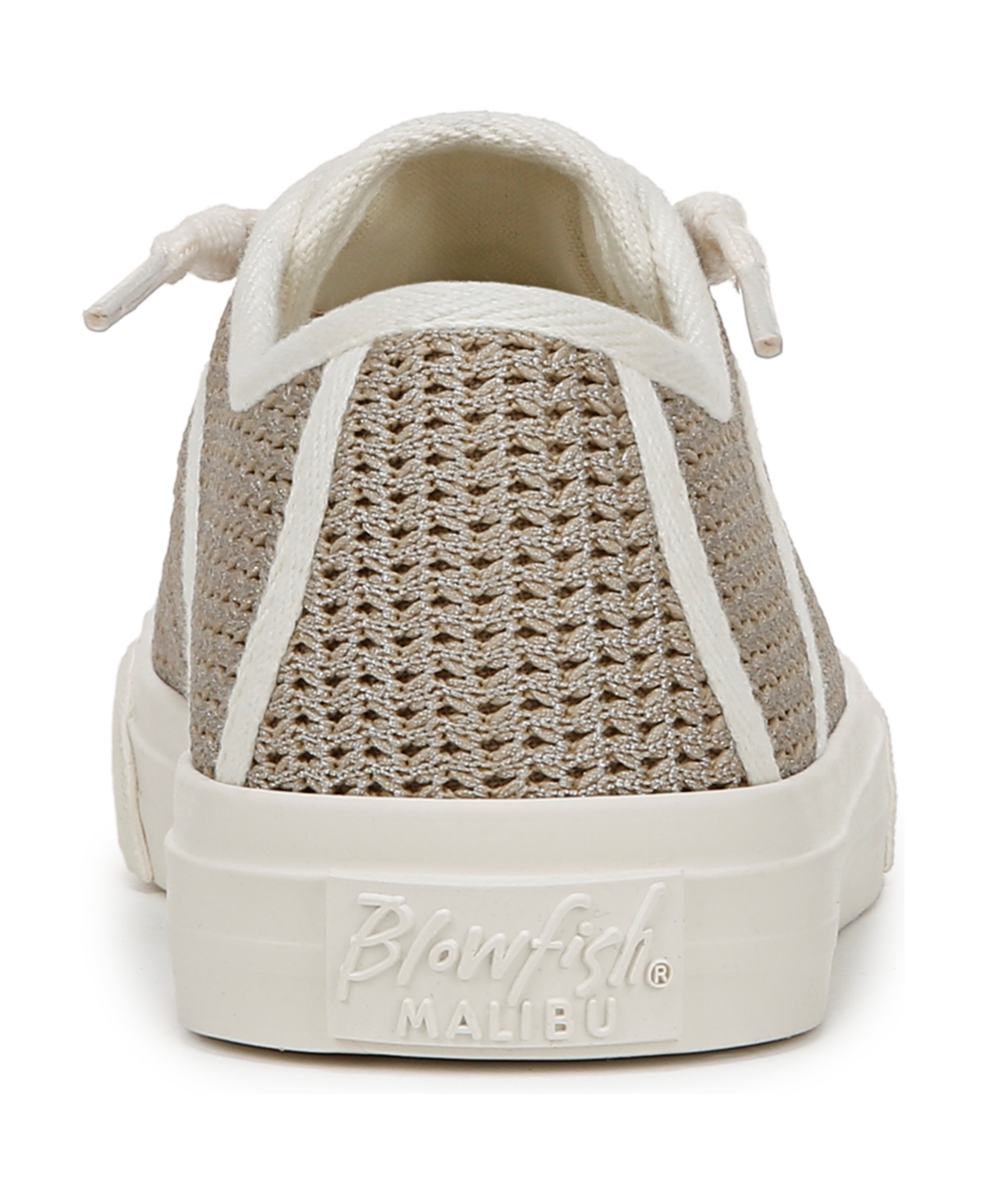 Blowfish Malibu Women's Mystical Lace Up Platform Sneakers In Taupe,silver Metallic Weave